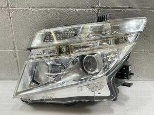 R50830 エルグランド E52 前期 純正 ヘッドライト 左 HID KOITO 100-23009 刻印 S2 バラスト 付 AFS 有 タイプ