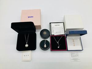 【6166】　★1円スタート　田崎真珠　４点　TASAKI　ネックレス　シルバー925　アクセサリー　メッキ　おまとめ