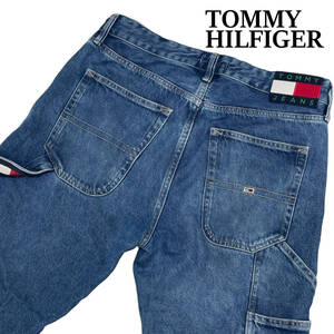 トミーヒルフィガー カーペンターパンツ W30 (約83cm W32相当) テーパード TOMMY HILFIGER メンズ デニムパンツ ジーンズ