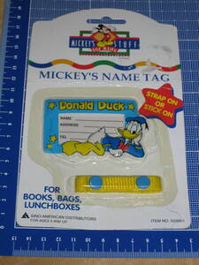 MICKEY’S　NAME TAG ドナルドダック ■名前タグ ネーム・タグ 名札 ネームホルダー ディズニー