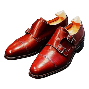 ジョンロブ レザーシューズ ダブルモンク ウィリアム ブラウン サイズUK 5.5E JOHNLOBB William ビジネスシューズ 約24.5cm【LA】【中古】