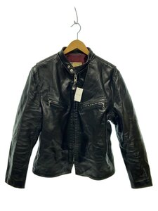 Schott◆641XXH HORSEHIDE/シングルライダースジャケット/42/レザー/BLK/7417