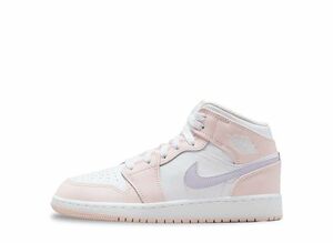 Nike GS Air Jordan 1 Mid "Pink Wash/White/Violet Frost" 22.5cm FD8780-601