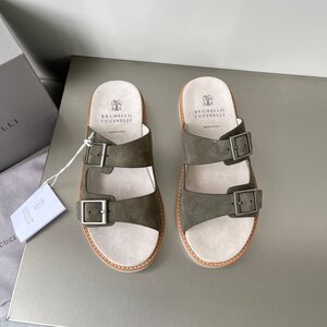 美品 ブルネロクチネリ　BRUNELLO CUCINELLI メンズ　サンダル　靴　スエード　スリッパ　新品　39-44　サイズ選択可能