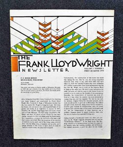 1979年 フランク・ロイド・ライト The Frank Lloyd Wright Newsletter 洋書 John H. Howe/Frederick C. Bogk House 建築 一戸建て住宅