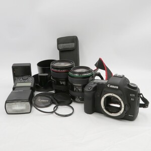 1円〜 Canon キヤノン EOS 5D Mark II デジタル一眼レフカメラ レンズ2点 他 動作確認済 現状品 y191-3392969【Y商品】