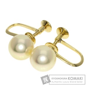 MIKIMOTO ミキモト アコヤパール 真珠 イヤリング K14イエローゴールド レディース 中古