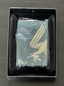 zippo Peace ブルーチタン シルバー 刻印 限定品 たばこメーカー 2007年製 ピース 懸賞品 PEACE デットストック ケース 保証書