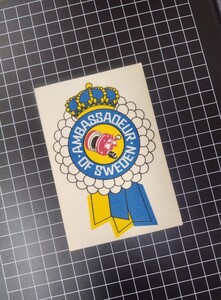 abu galcia Ambassadeur sweden アブガルシア アンバサダー ステッカー シール/デッドストック品 old STICKER スウェーデン