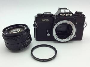 F100■【動作/精度未確認】フィルムカメラ Minolta ミノルタ XD レンズ 50㎜ 1:1.4 現状品 ジャンク品