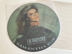 【ピクチャーDISC】Samantha Fox/ I Surrender/The Best Is Yet To Come PICTURE 12inch JIVE UK FOXY-S6 87年限定盤サマンサ・フォックス