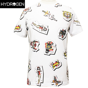 ハイドロゲン Tシャツ メンズ 半袖 ティーシャツ カットソー サイズM HYDROGEN 300644 001 新品