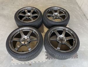 【中古品】 RAYS TE37 SAGA SL 18インチ9.5J+45 5H100 PG TOYO TIRE PROXES Sport 245/35R18 タイヤホイール4本 BRZ zc6 86 zn6