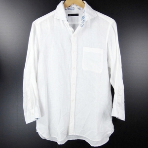 ■23区 HOMME オム / メンズ / ホワイト / リネン ロングスリーブシャツ size 48 / トップス
