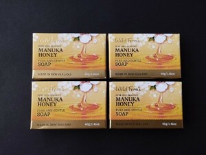 マヌカハニーソープ 40g 4個セット 固形石鹸 ニュージーランド はちみつ石けん 蜂蜜