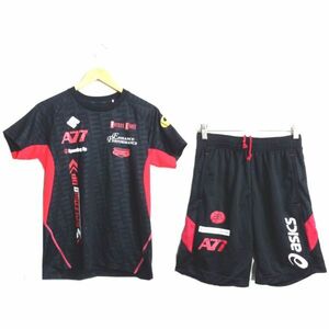 asics アシックス A77 Tシャツ ハーフパンツ トレーニングウェア 半袖 上下セット セットアップ