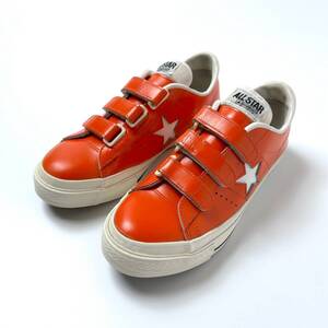 旧日本製 CONVERSE ONE STAR V-3 OX ORANGE 25.5cm US7 ベルクロ 美品 中古 ワンスター ONESTAR オレンジ×ホワイト 限定 MADE IN JAPAN