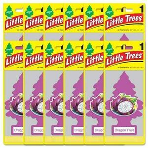 送料無料！Little Trees リトルツリー 12枚セット「ドラゴン・フルーツ」エアフレッシュナー 消臭 芳香剤 インテリア雑貨 車