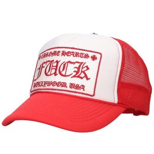 クロムハーツ 帽子 TRUCKER CAP/トラッカーキャップ サイズ:ONE SIZE FUCKパッチクロスボール付メッシュキャップ 中古 FK04