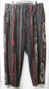 Yohji Yamamoto POUR HOMME 23-24AW ABSTRACT STRIPES/PAISLEY PRINT PANTS 2 ヨウジヤマモト オム 23-24AW エスニック プリント パンツ 2