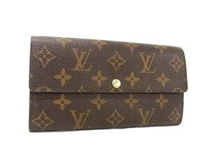 1円 LOUIS VUITTON ルイヴィトン M61734 モノグラム ポルトフォイユ サラ 二つ折り 長財布 ウォレット ブラウン系 FK2219