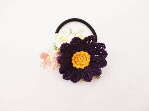 お花のヘアゴム⑨*レース編み*ハンドメイド*803