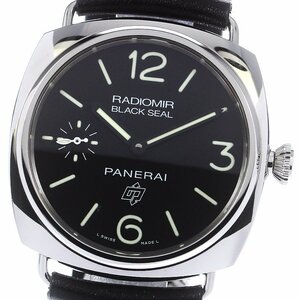 パネライ PANERAI PAM00380 ラジオミール ブラックシール ロゴ スモールセコンド 手巻き メンズ 良品 箱・保証書付き_769760