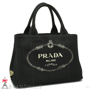 プラダ トートバッグ レディース カナパ キャンバス NERO ブラック 2WAYショルダー 1BG439 PRADA 美品