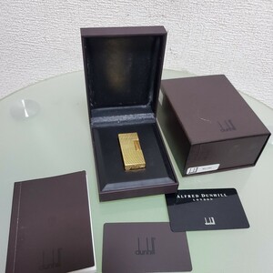 dunhill ダンヒル ライター ガスライター ゴールド ローラー 箱あり 喫煙具