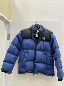 THE NORTH FACE　ザノースフェイス　ヌプシ ダウンジャケット　700フィル　ブルー＆ブラック　青＆黒　RN61651　CA30516　ファスナー破損