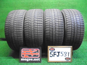 5FJ531 R13)) 送料無料 バリ山 245/50R18 ダンロップ ウインターマックス03 18インチスタッドレスタイヤ4本セット 2020年製