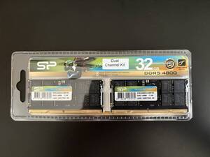 【新品未開封】シリコンパワー DDR5 32GB (16GBx2) 4800MHz (PC5-38400) 262ピン CL40 1.1V SODIMM Non-ECC RAM SP032GBSVU480F22