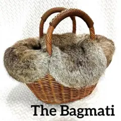 The Bagmati ザバグマティ　カゴバッグ　ラビットファーつき　水牛革