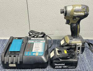 【美品】makita マキタ 18V 充電式インパクトドライバー TD173DRGX バッテリー2個(18V 6.0Ah) 充電器 2555