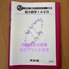 河合塾　阪大数学1a2b 西浦先生板書付き