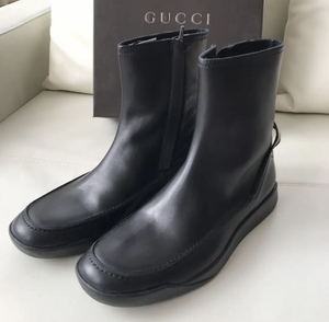 ★グッチ★GUCCI★レザーブーツ★ブラック★未使用品♪★デッドストック★靴