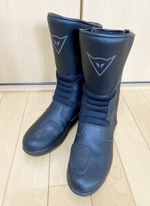 [DAINESE] TEMPEST D-WP BOOTS テンペスト サイドジップ バイカーレザーブーツ US8.5 27 ブラック ルーマニア製 ダイネーゼ