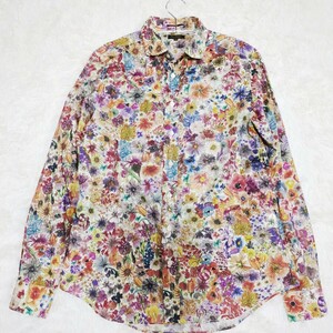 【極美品】Paul Smith(ポールスミス)　花柄　フラワー　ボタニカル　総柄　長袖シャツ　マルチカラー　コットン　Ｍサイズ　春夏　レア希少