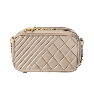 CHANEL シャネル チェーンカメラバッグ ブロンズゴールド ゴールド金具 - レディース レザー ショルダーバッグ ABランク 中古 銀蔵