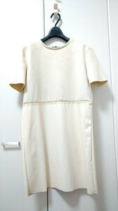 未使用★ZARA★レザーワンピース★Mサイズ★ベージュ★ザラ