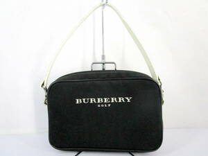 1円★ BURBERRY GOLF バーバリー ゴルフ ハンドバッグ ショルダーバッグ 肩掛けノバチェック ブラック 中古