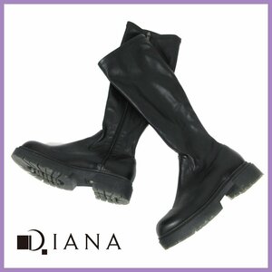 ▲★DIANA(ダイアナ)●厚底ロングブーツ●サイズ23.5ｃｍ●ブラック●レディースブーツ