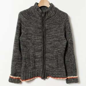 GAP ギャップ ジップアップセーター ハイネックニット グレー XXSサイズ レディース 羊毛 ウール100％ ローゲージ 厚手 カジュアル 防寒 冬