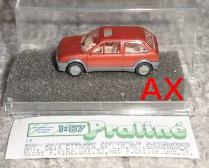 Praline 1/87 シトロエン AX レッドメタ Citro?・n AX Citroen