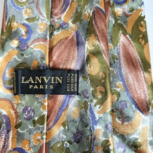 ランバン(LANVIN)マルチカラー花丸ネクタイ