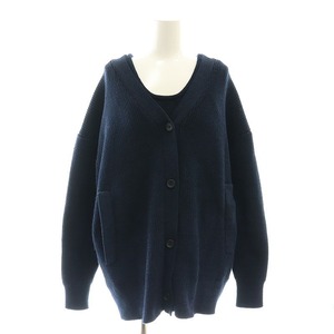 クラネ CLANE 2点セット 24SS BUSTIER SET KNIT CARDIGAN ビスチェ カーディガン ニット 長袖 1 S 紺 ネイビー /KO ■OS レディース