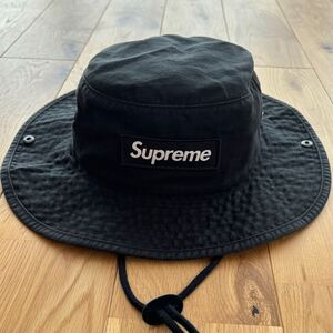 【美品】Supreme Military Boonie S/M 23AW Black 黒 シュプリーム ミリタリー ブーニー サファリハット バケットハット ブラック