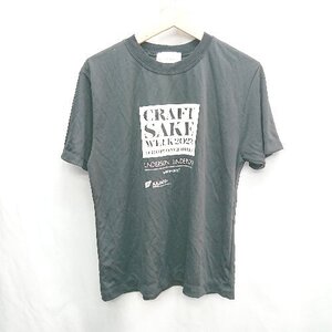 ◇ ⊂ UNDERSON　UNDERSON ロゴプリント 半袖 Ｔシャツ サイズM ブラック ホワイト レディース メンズ E