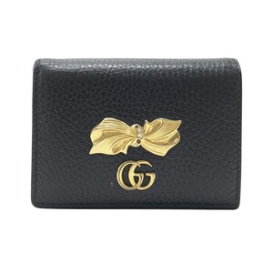 GUCCI グッチ 524289 財布 コンパクトウォレット GGマーモント ブラック系 [240101316283] レディース