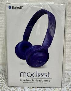 Bluetoothヘッドフォン modest4 ブルー☆プライズ　新品未開封　折りたたみ式　送350円